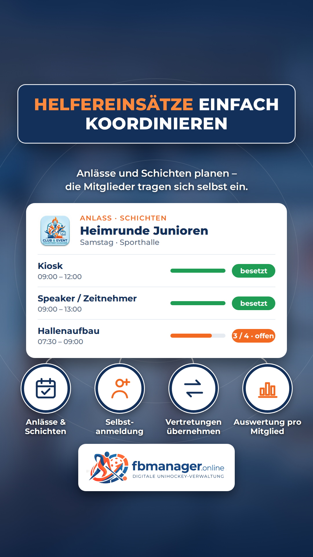 Helfereinsätze einfach koordinieren